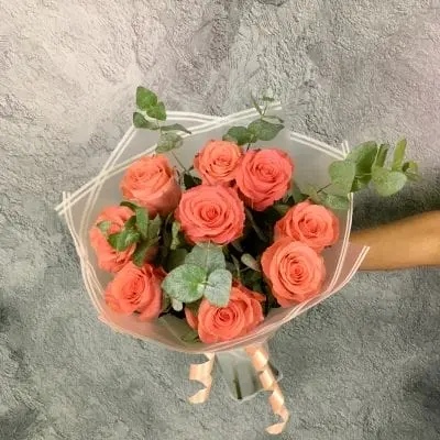 Букет из розовых роз Амстердам